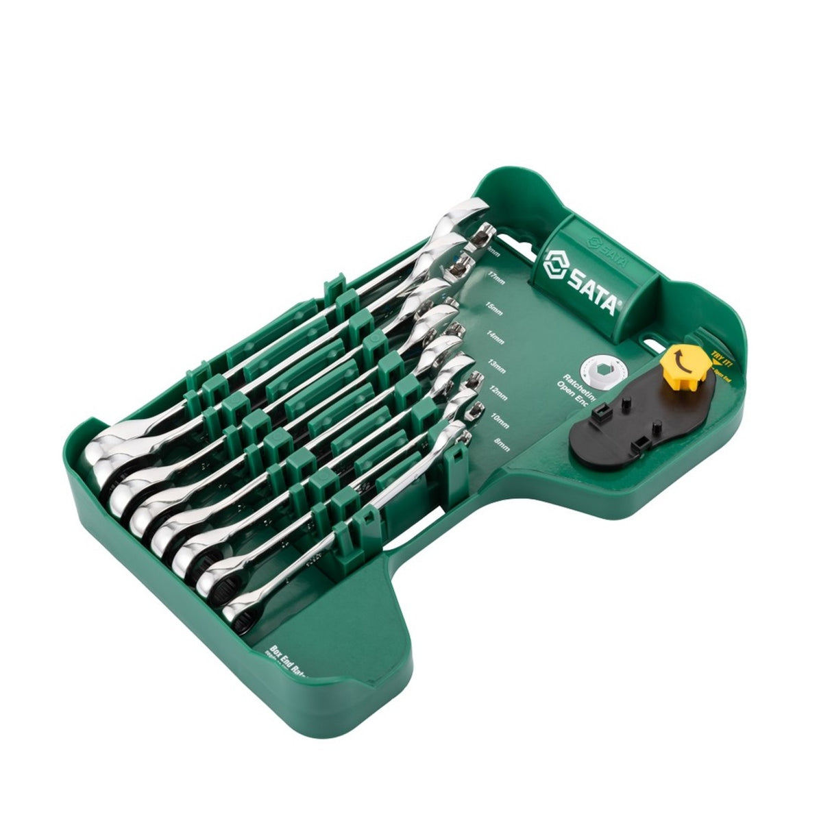 Juego Llaves Punta Corona Doble Chicharra 8-19mm Display 8Pzs Sata