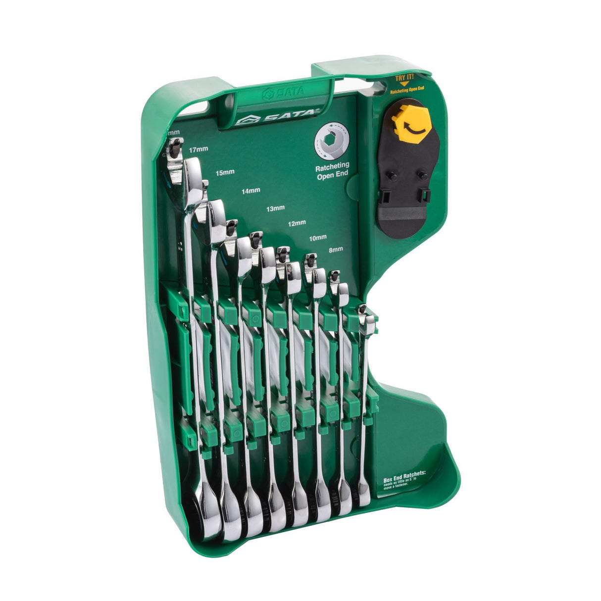 Juego Llaves Punta Corona Doble Chicharra 8-19mm Display 8Pzs Sata
