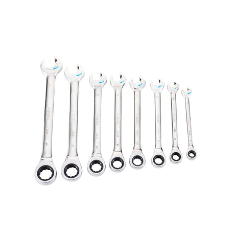 Juego Llaves Punta Corona Doble Chicharra 8-19mm Display 8Pzs Sata