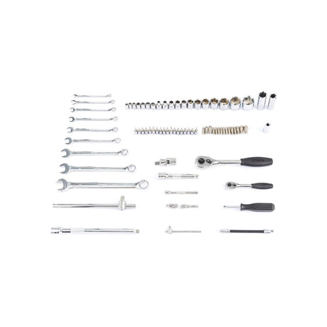 Juego Llaves Y Dados Hexagonal 1/4"-1/2" 76Pzs Sata