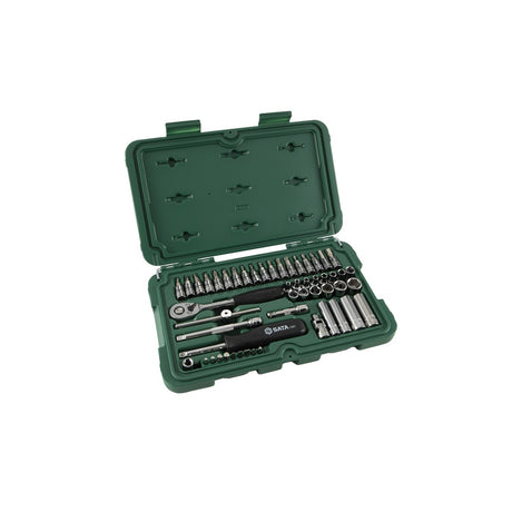 Juego Dados Hexagonal 1/4" 3.5-14mm 52Pzs Sata