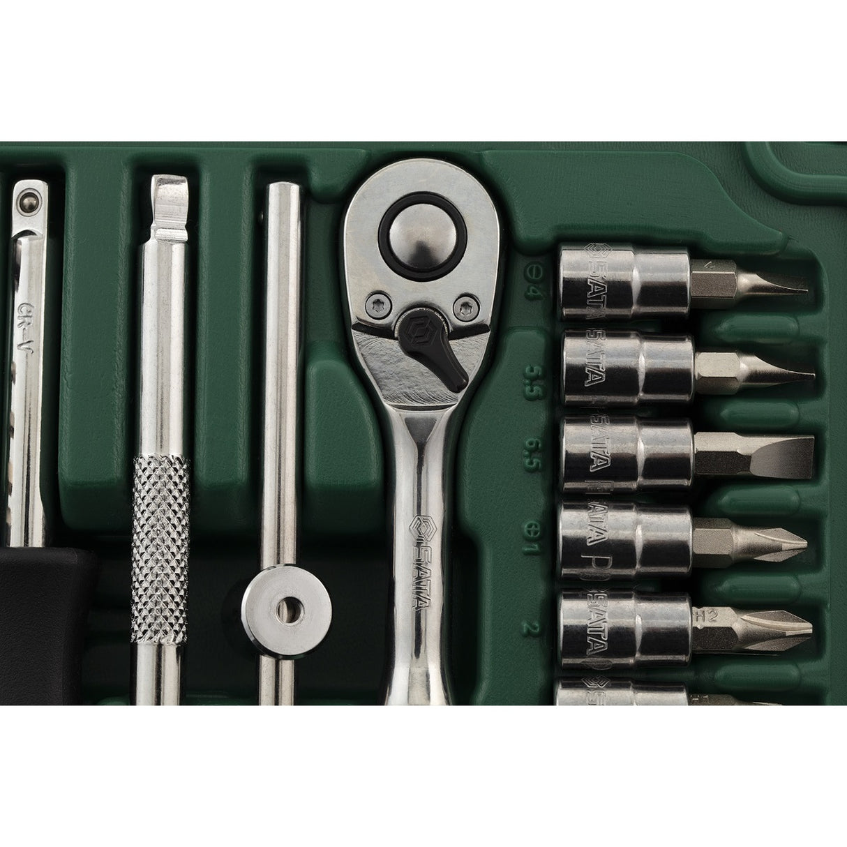 Juego Dados Hexagonal 1/4" 3.5-14mm 52Pzs Sata