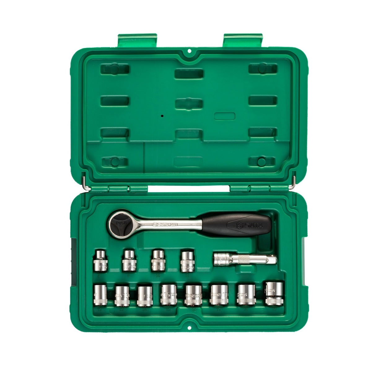 Juego Dados Hexagonal 3/8" 8-19mm 14Pzs Sata