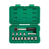 Juego Dados Hexagonal 3/8" 8-19mm 14Pzs Sata