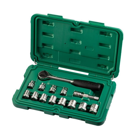 Juego Dados Hexagonal 3/8" 8-19mm 14Pzs Sata