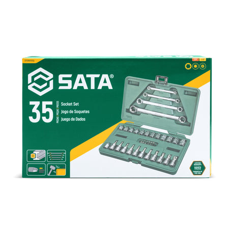 Juego Dados Torx 1/4"-3/8" 10-60m 35Pzs Sata