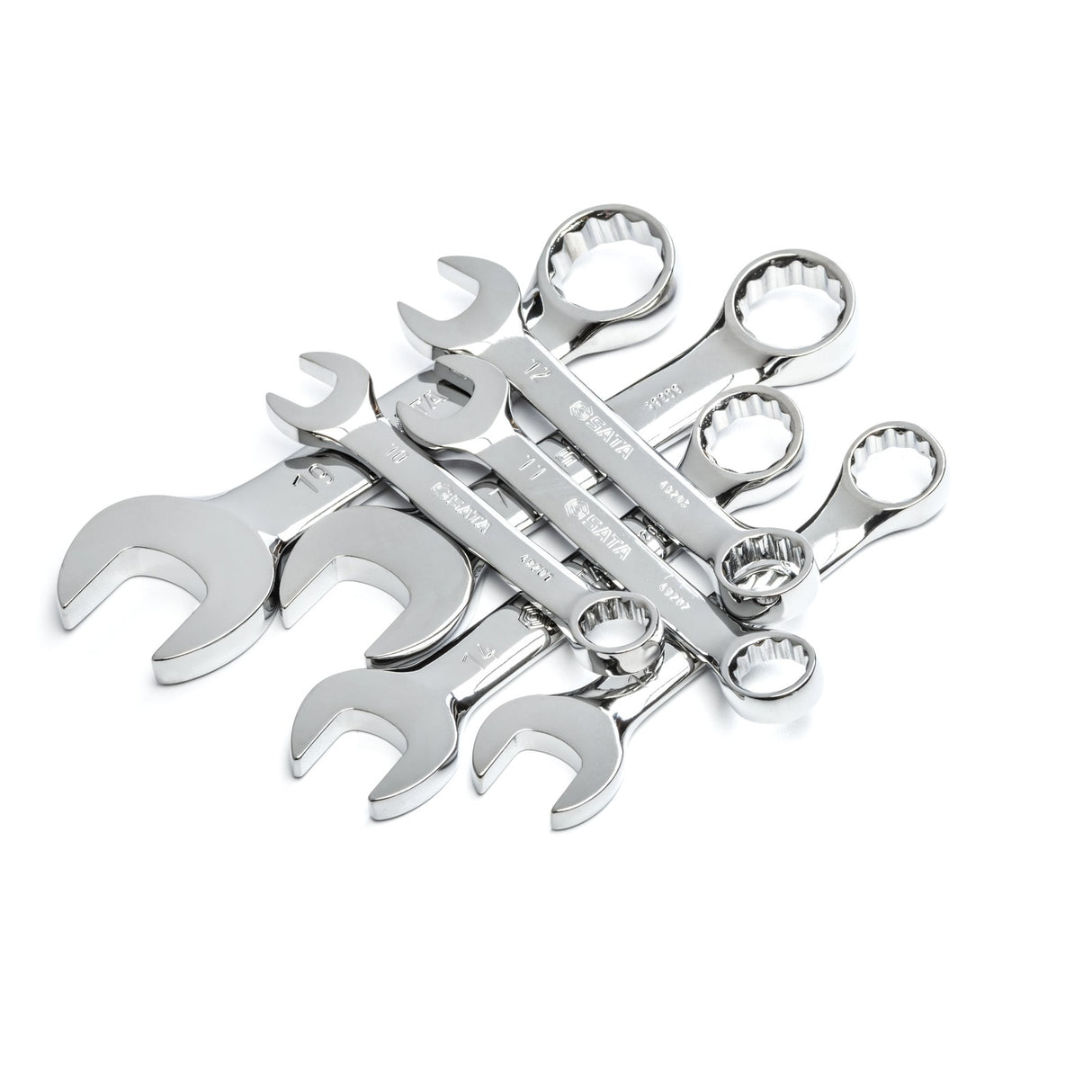 Juego Llaves Punta Corona Corta 10-19mm 7Pzs Sata