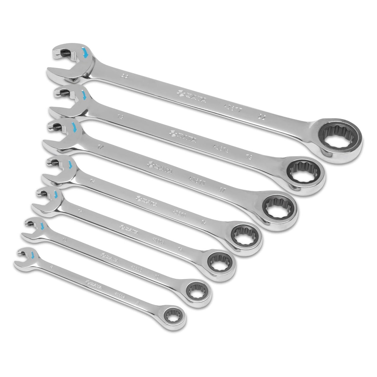 Juego Llaves Punta Corona Chicharra 8-22mm 7Pzs Sata