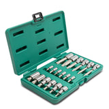 Juego Dados Punta 1/4"-1/2" 18Pzs Sata