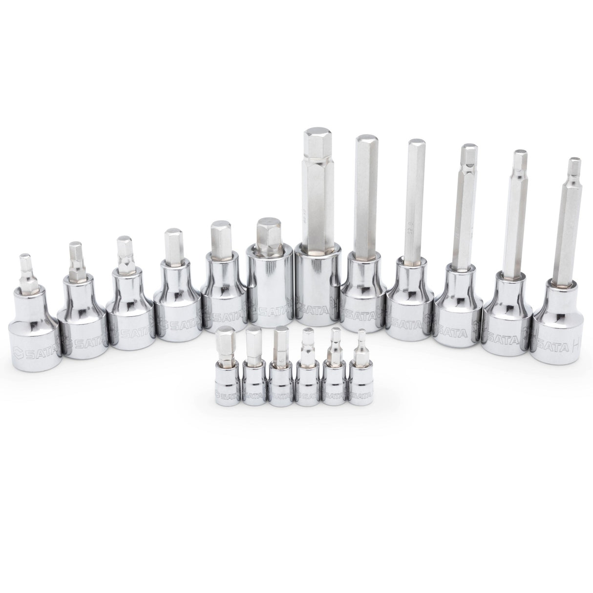 Juego Dados Punta Allen 1/4"-1/2" 18Pzs Sata