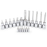Juego Dados Punta Allen 1/4"-1/2" 18Pzs Sata