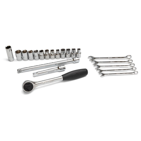 Juego Llaves Punta Corona Dados mm pulg 21Pzs Sata