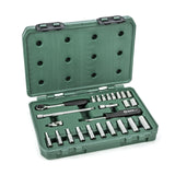 Juego Dados Hexagonal 1/4" 5/32"-1/2" 25Pzs Sata