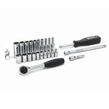 Juego Dados Hexagonal 1/4" 5/32"-1/2" 25Pzs Sata