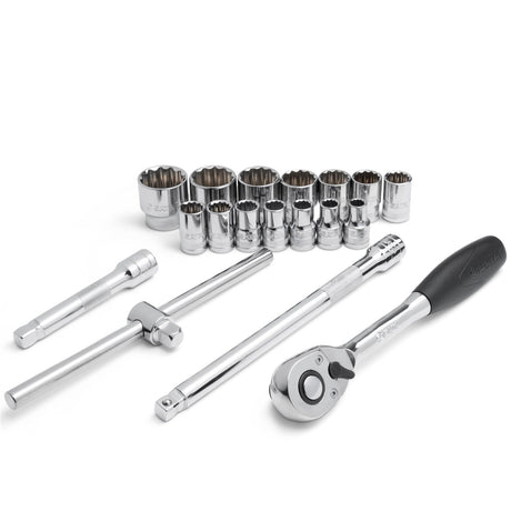 Juego Dados 12 Puntas 1/2" 10-32mm 18Pzs Sata