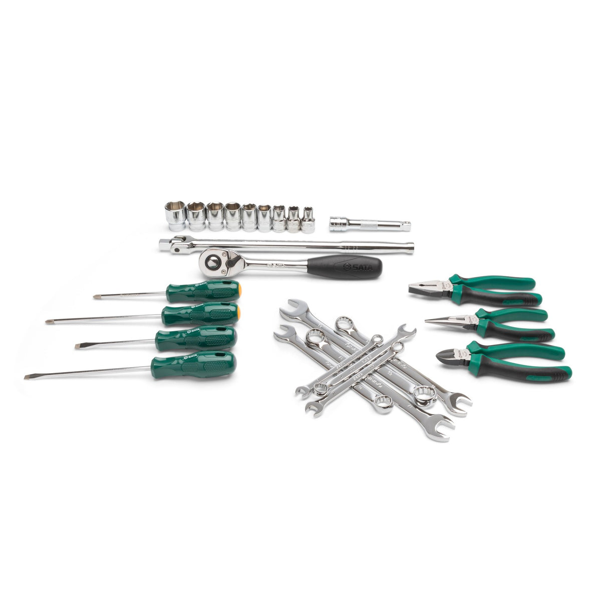 Juego Herramientas Y Dados Hexagonal mm 26Pzs Sata