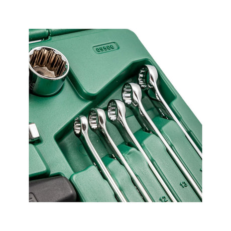 Juego Dados Hexagonal Y 12 Puntas mm 1/2" 25Pzs Sata