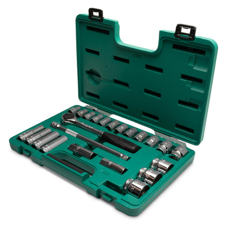 Juego Dados Hexagonal 1/2" 10-34mm 23Pzs Sata