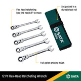 Juego Llaves Punta Corona Chicharra Flexible 5Pzs Sata
