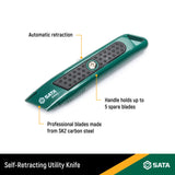 Cartonero Profesional Multiusos Autorretráctil Sata
