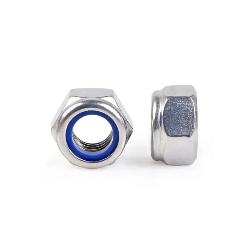 Tuerca Hexagonal Inoxidable AISI 304 con Seguro Nylon Métrica Paso Normal SafeMax